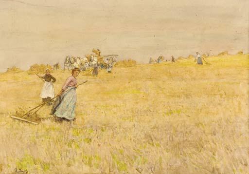 Lionel Percy Smythe, R.A., R.W.S. - The harvesters
