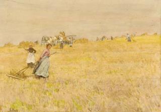 Lionel Percy Smythe, R.A., R.W.S. - The harvesters