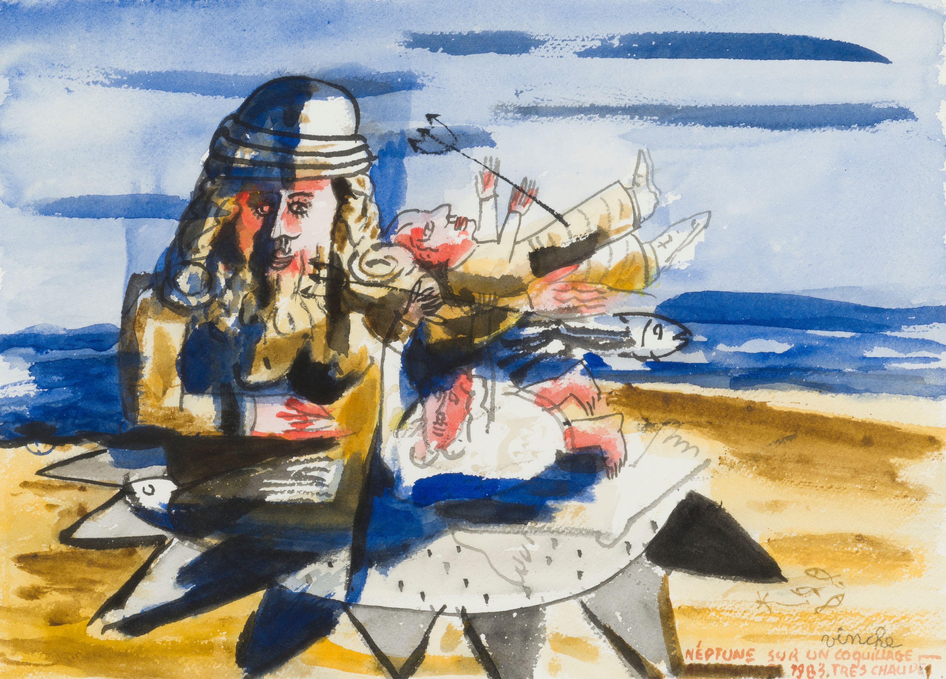 Lionel Vinche - Neptune sur un coquillage très chaud