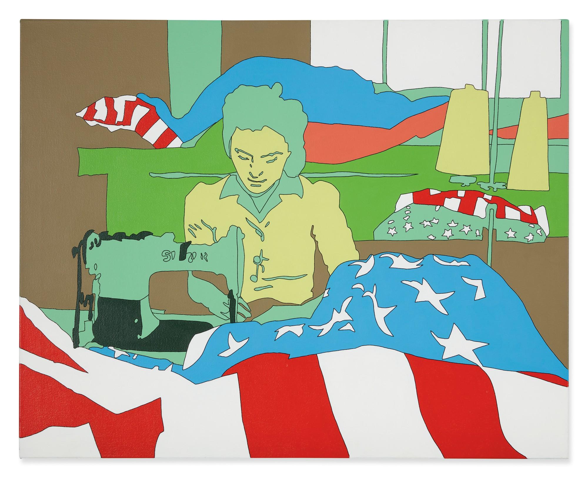 Lisa Ruyter - Marjory Collins \'Verona, New Jersey. Sewing The Edge Of An American   Flag At The Annin Flag Company\'