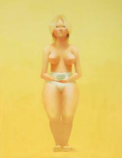 Lisa Yuskavage - Big Blonde With Teacup 