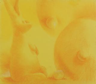 Lisa Yuskavage - Golden Bunny