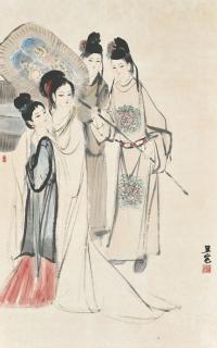 Liu Danzhai - Lady and Attendants