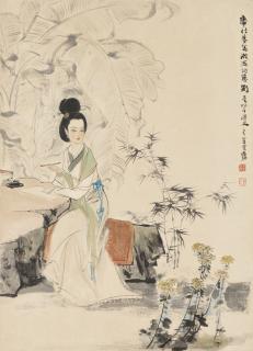 Liu Danzhai - Lady Writing a Letter