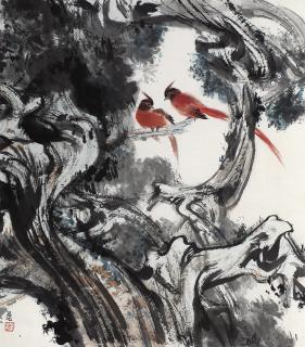 Liu Danzhai - Two Red Birds