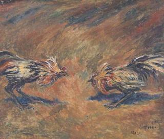 Liu Haisu - The cockfight