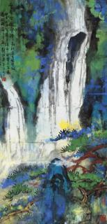 Liu Haisu - Waterfall in Splashed-colour