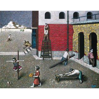 Liu Hongwei - Childhood Diary Series:  Red Wall And White Cloud