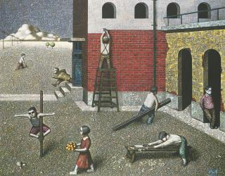 Liu Hongwei - Childhood Diary Series: Red Wall And White Cloud