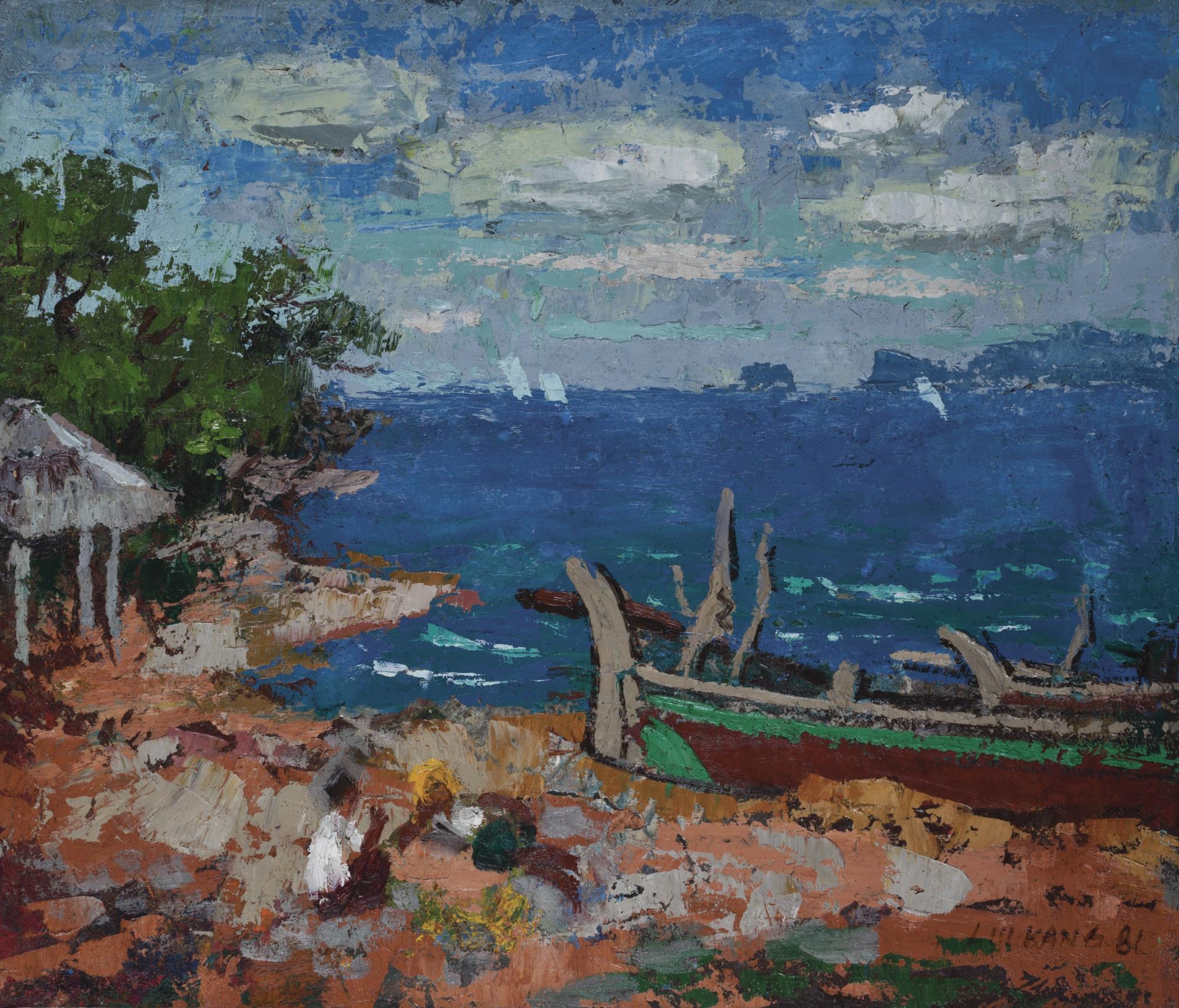 Liu Kang - Fishermen By Boats