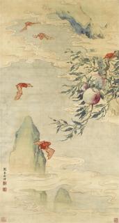 Liu Kuiling - Bats and Peaches