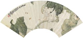 Liu Kuiling - Pigeons Resting under Shade