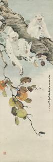 Liu Kuiling - Two Monkeys And Persimmons