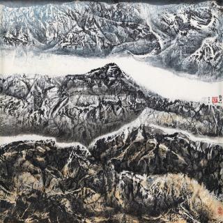 Liu Kuo-Song - Crossing Mountains(Painted In 2013)