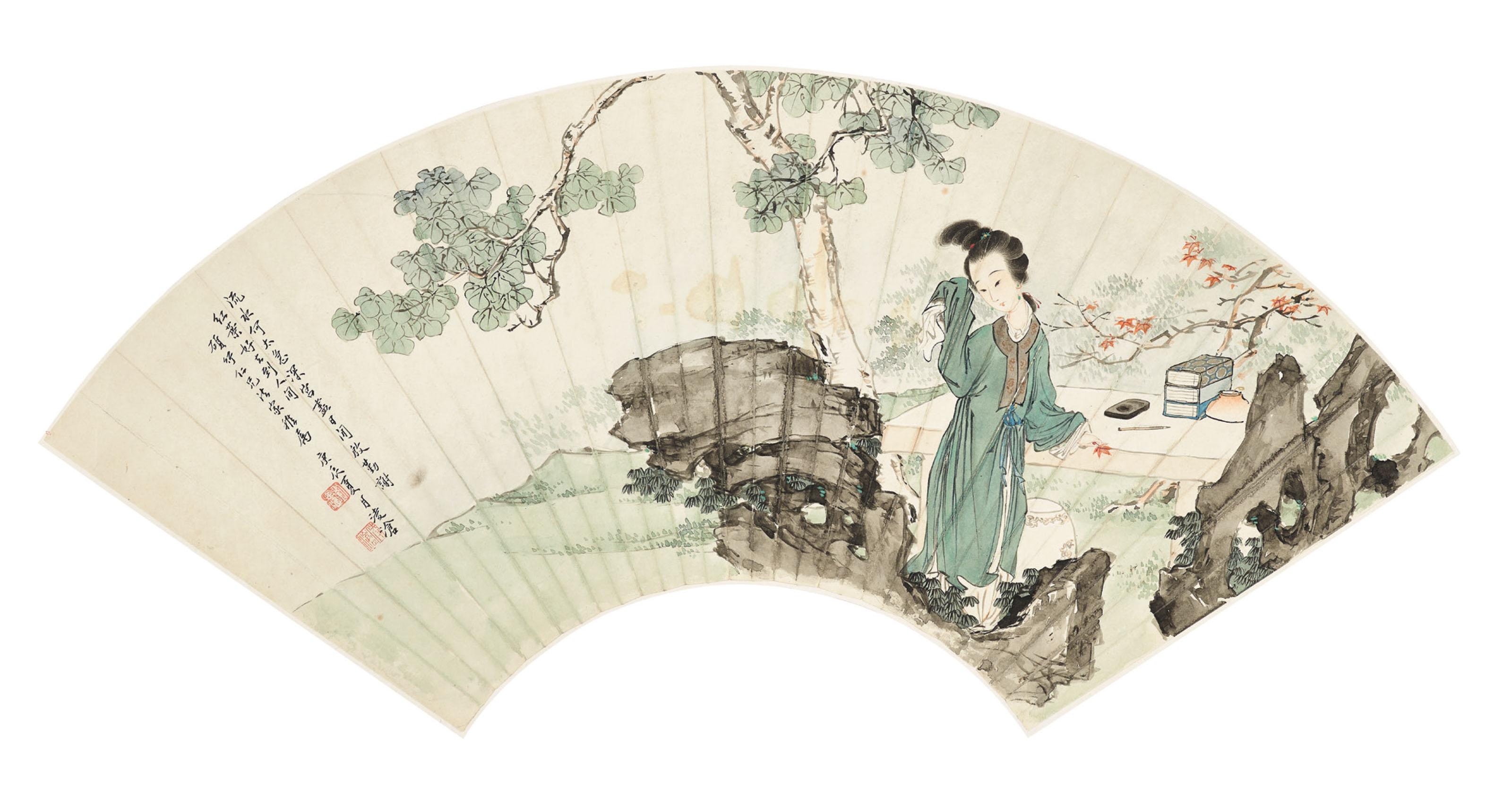 Liu Lingcang - Lady   in the Garden