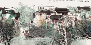 Liu Maoshan - Spring Scenery of a River Village