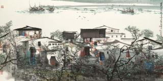 Liu Maoshan - Water  Village in Spring