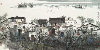 Liu Maoshan - Water Village in Spring