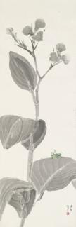 Liu Mengkuan - Grasshopper on a Leaf