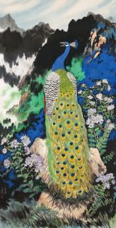 Liu Mengkuan - Peacock in Spring Haze