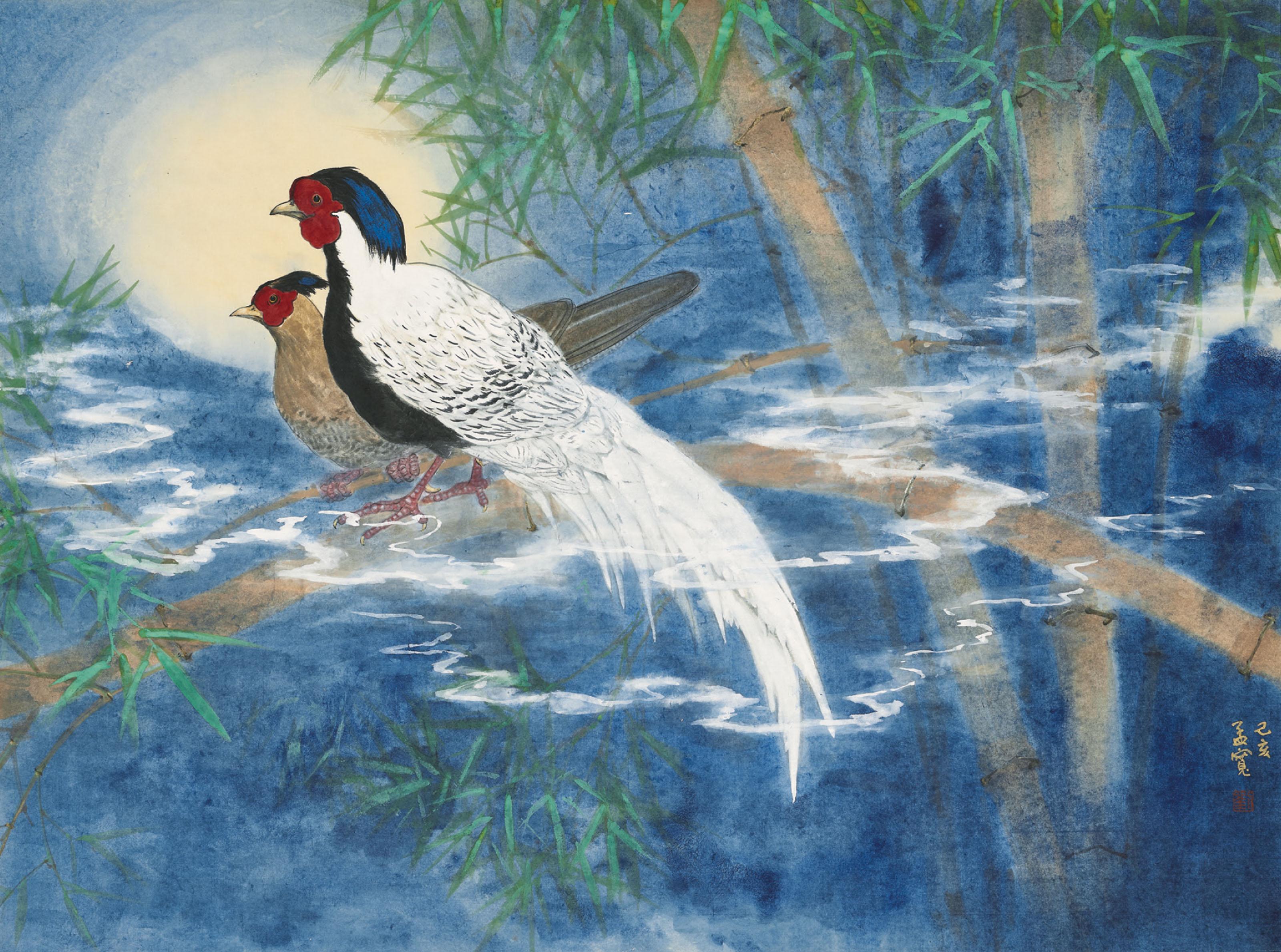 Liu Mengkuan - Precious Birds Under Moonlight