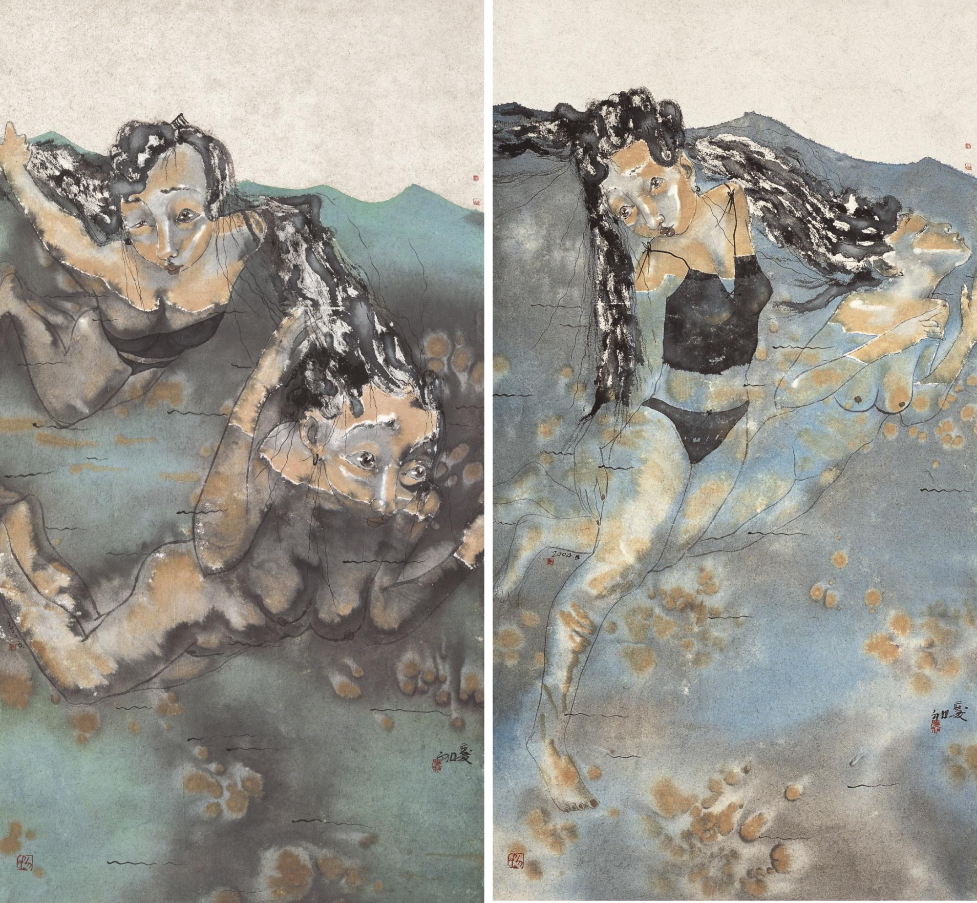 Liu Qinghe - Beautiful Water Ii & Iii (Two Works)