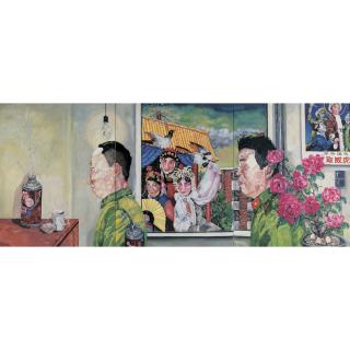 Liu Wei - The Revolutionary Family Series (Triptych And Painted Wood Frame)