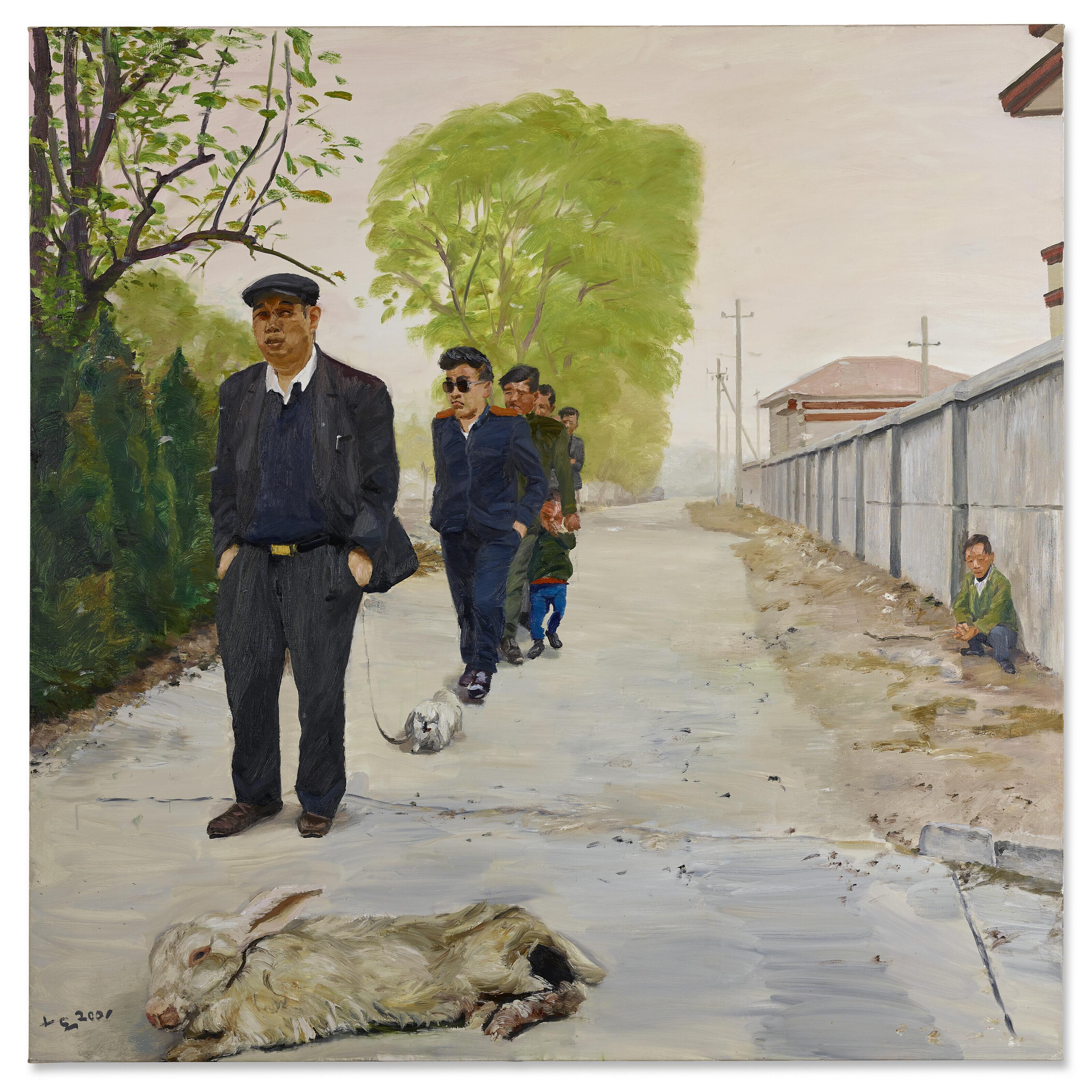 Liu Xiaodong - A Dying Rabbit and Nothing to do Men No. 2