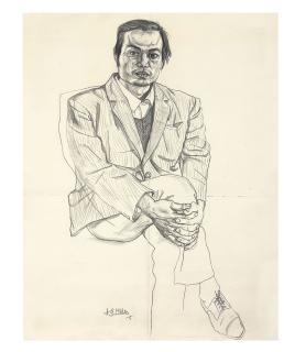 Liu Xiaodong - Seated Man in Suit