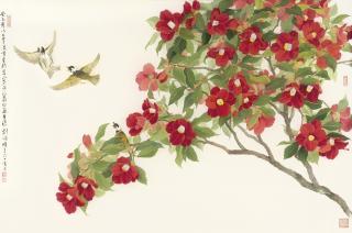 Liu Yong - Chinese Bulbul And Camellia