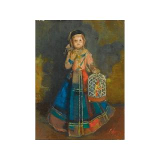 Lizzy Ansingh - A Little Girl With Birdcage