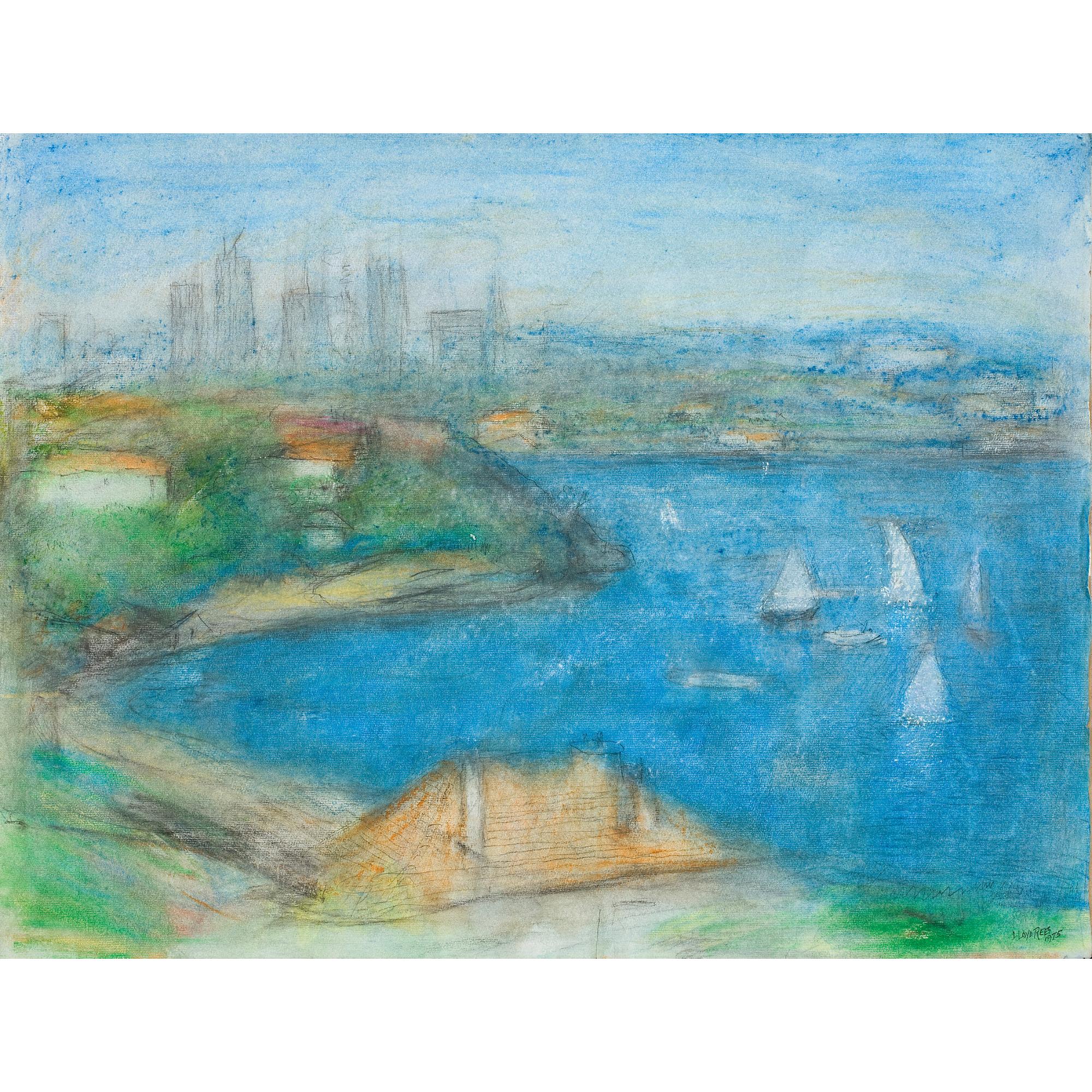 Lloyd Rees - Australian boats In The Bay, Northwood