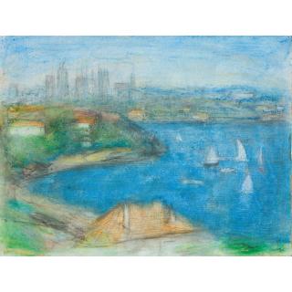 Lloyd Rees - Australian boats In The Bay, Northwood