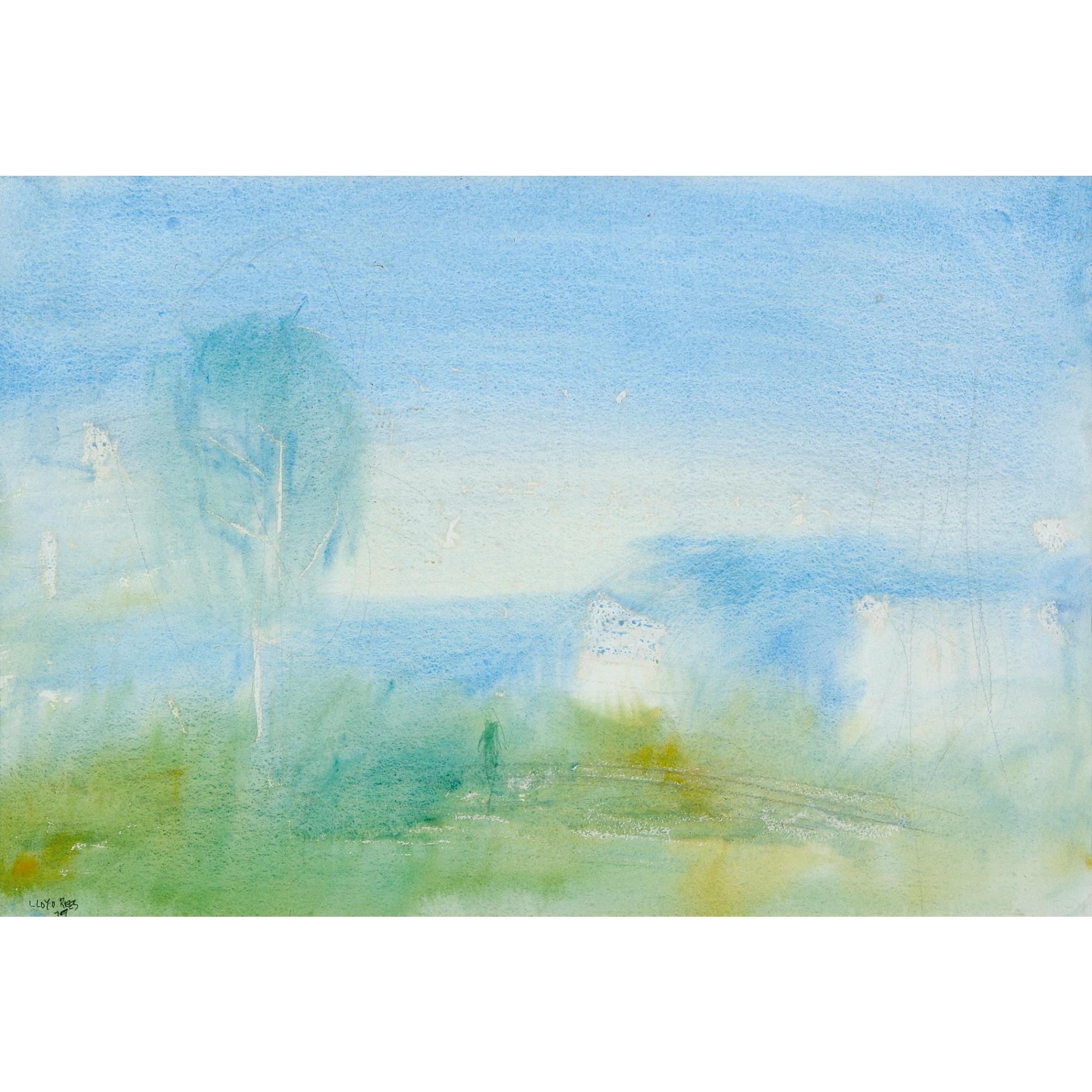 Lloyd Rees - Australian Coastal Landscape With Figure