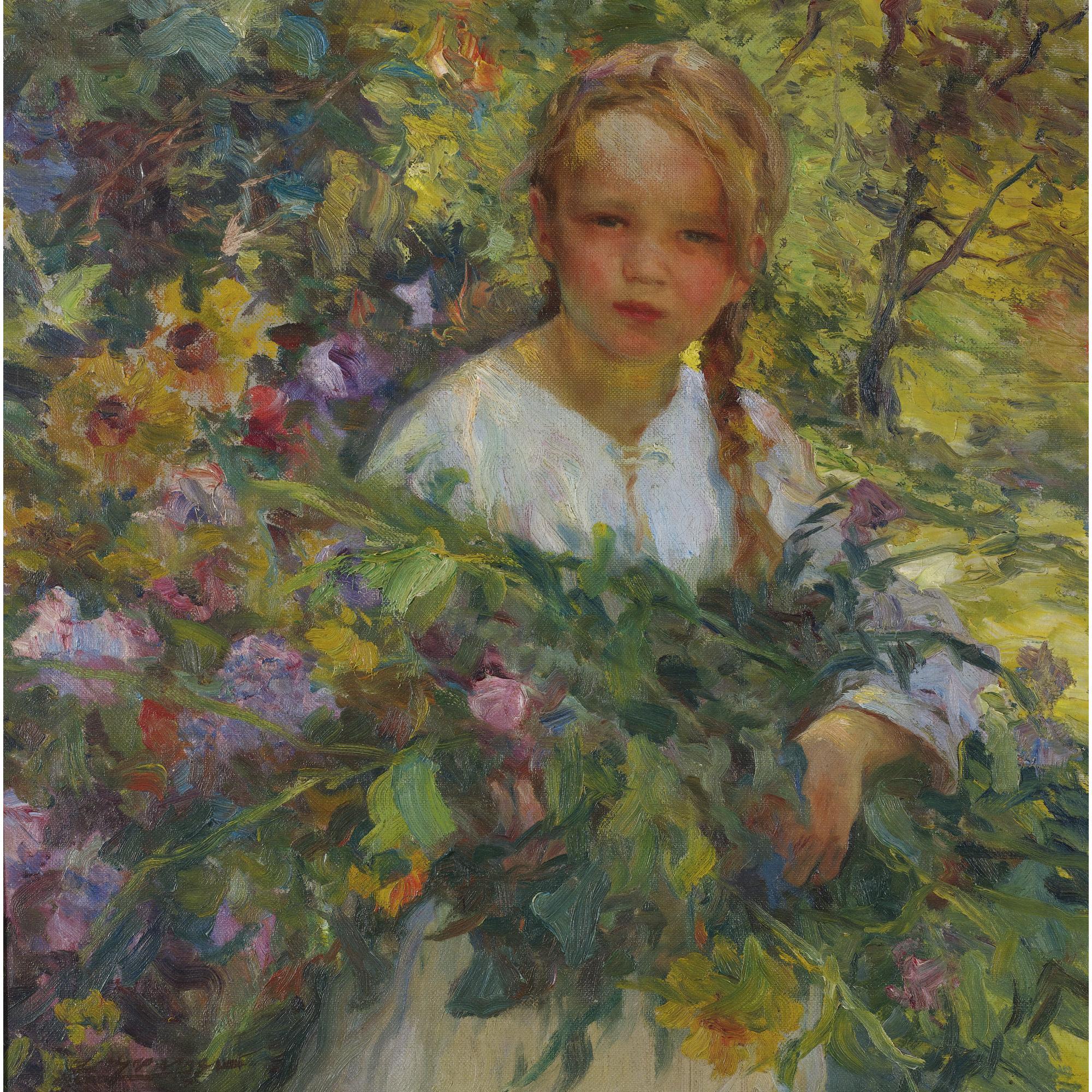 Lluís Graner Arrufi - A Girl With Flowers