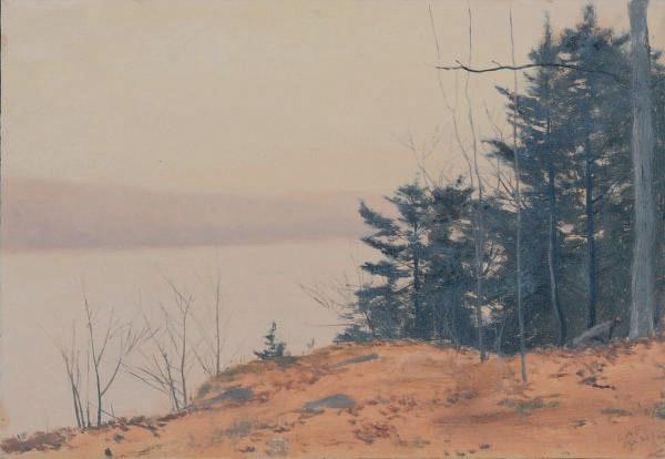 Lockwood De Forest - Wooded landscape by a lake
