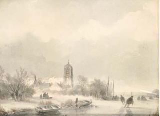 Lodewijk Johannes Kleijn - A Polder Landscape In Winter