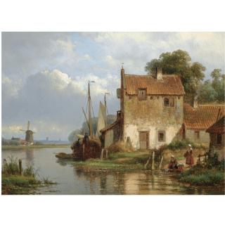 Lodewijk Johannes Kleijn - Dutch Washer Women At The Water Front