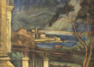 Lodewijk Schelfhout - A view of Ajaccio, Corsica