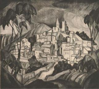 Lodewijk Schelfhout - Gezicht Op Een Dorp
