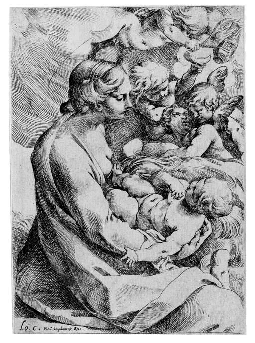 Lodovico Carracci - Madonna and Child with Angels (B. 2; Bohlin 3)