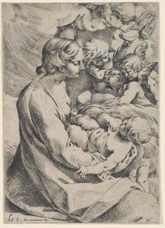 Lodovico Carracci - Madonna and Child with Angels (Bartsch 2; Bohlin 3)