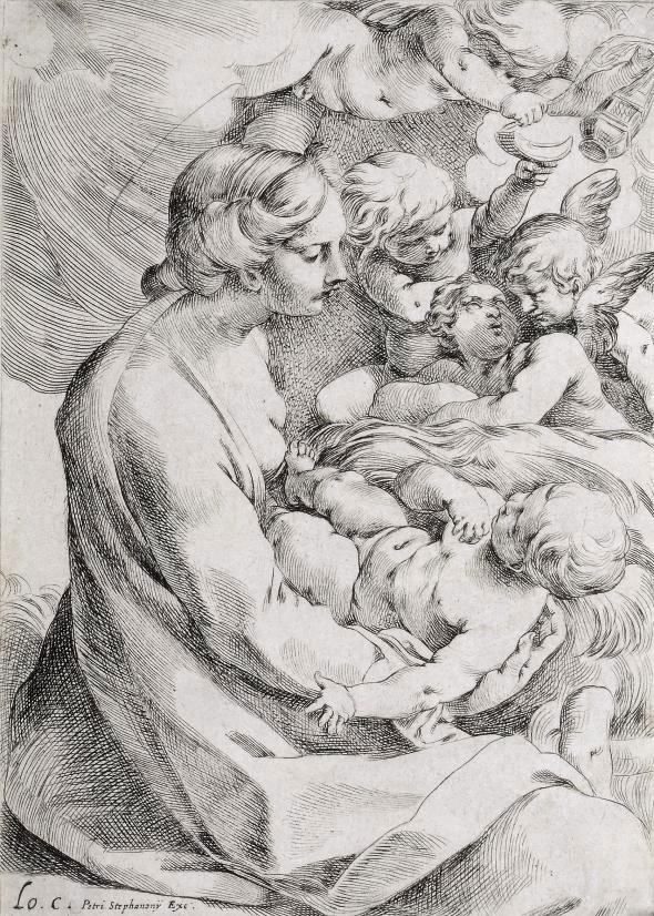 Lodovico Carracci - Madonna and Child with Angels (Bartsch 2; Bohlin 3)