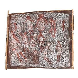 Lofty Bardayal Nadjamerrek - Men And Women At Sacred Place Of The Early Dreamtime