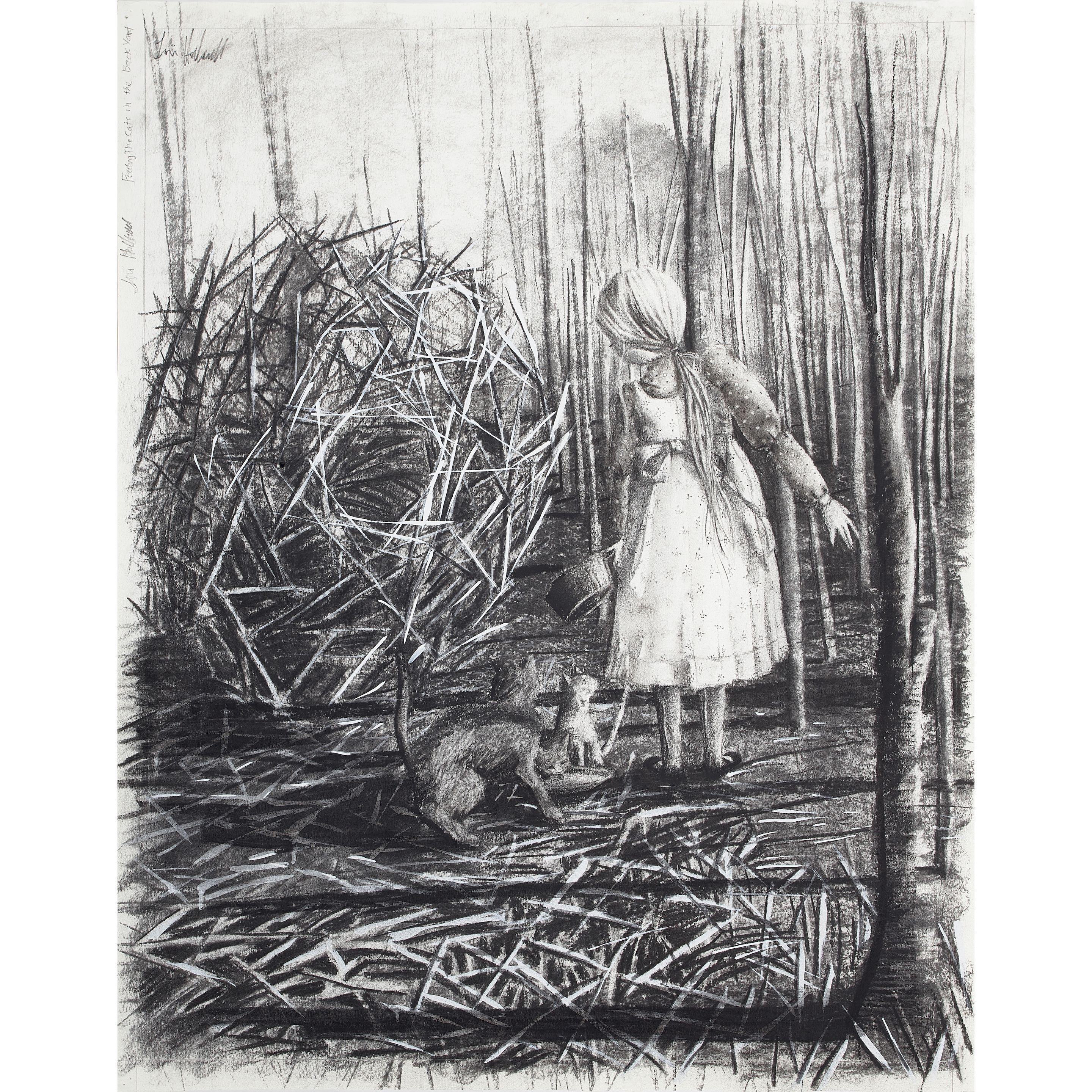 Loie Hollowell - Feeding the Cats in the Back Yard, circa 2004