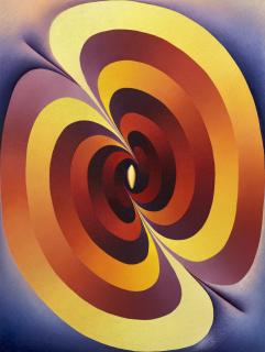 Loie Hollowell - Linked Lingams in Orange, Yellow, Purple and Blue