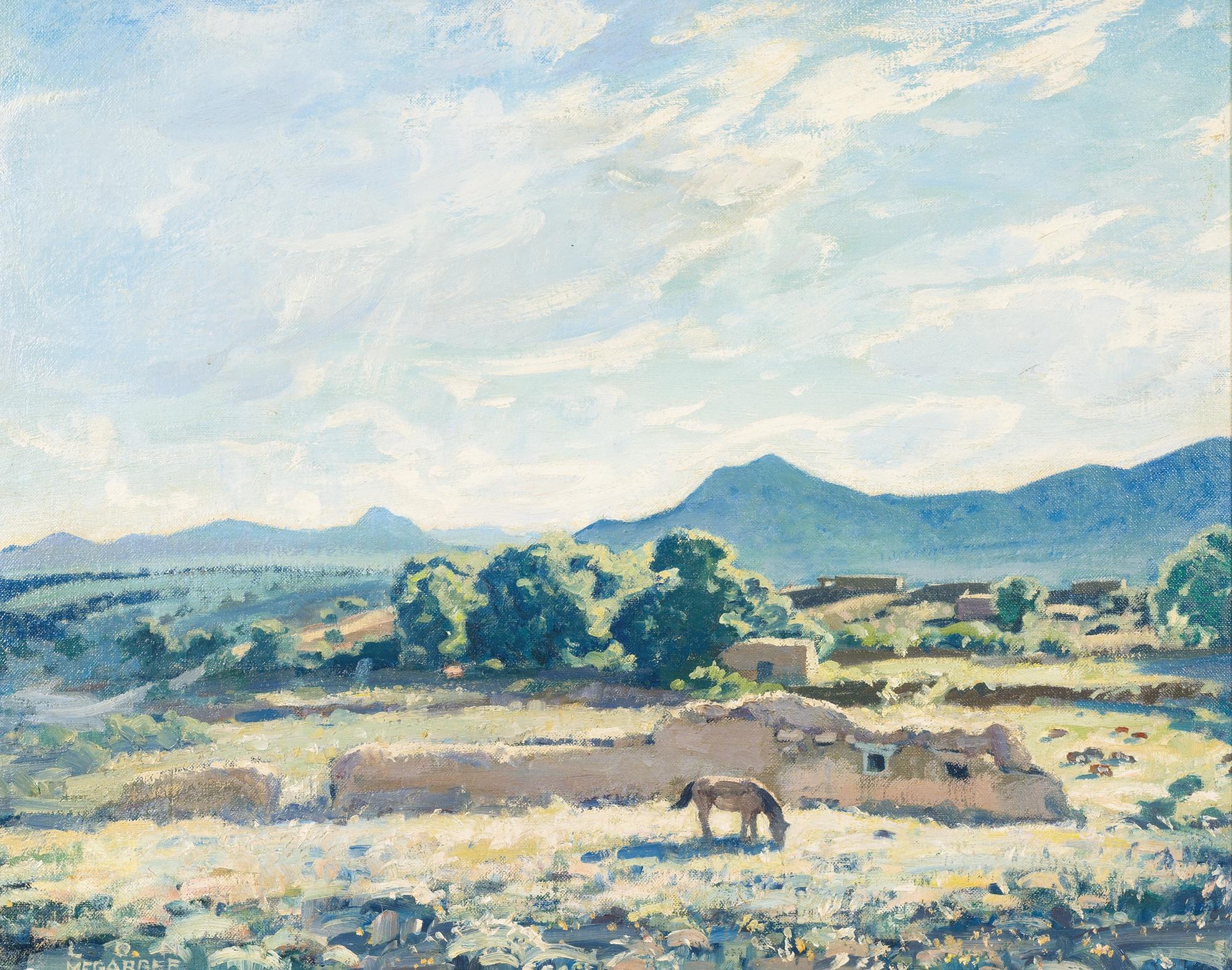 Lon Megargee - Horse In Ruined Village (Galisteo, New Mexico)