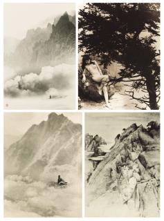Long Chin-San - After the Tang Masters; Rising Clouds; Boat in Cloud; & Under the Tree four silver gelatin prints