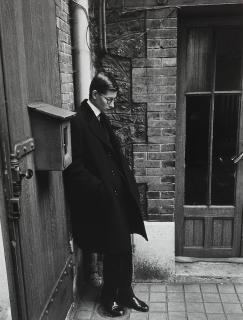 Loomis Dean - Yves St. Laurent after attending Christian Dior\'s Funeral, Paris