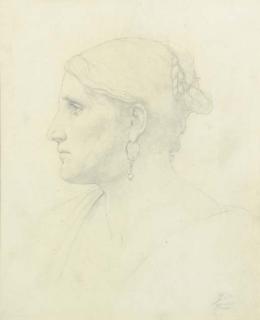 Lord Frederick Leighton - Head of Louisa, Profile To The Left